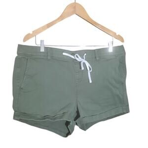Torrid Womens Army Green Pull-On Weekend Mid Rise Drawstring Waist Shorts Size 2